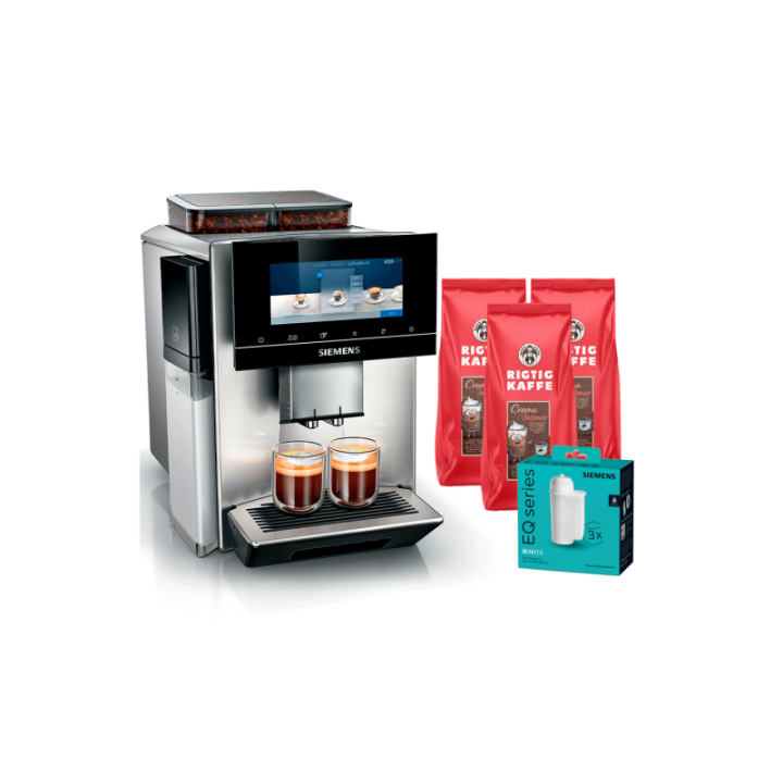 Siemens TQ907RZ3 EQ900 Plus Espressomaskin Inkl. 3kg Rigtig Kaffe & Skötsel