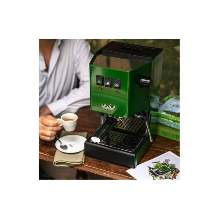 Gaggia Classic E24 Jungle Green Espressomaskin inkl. baristautrustning