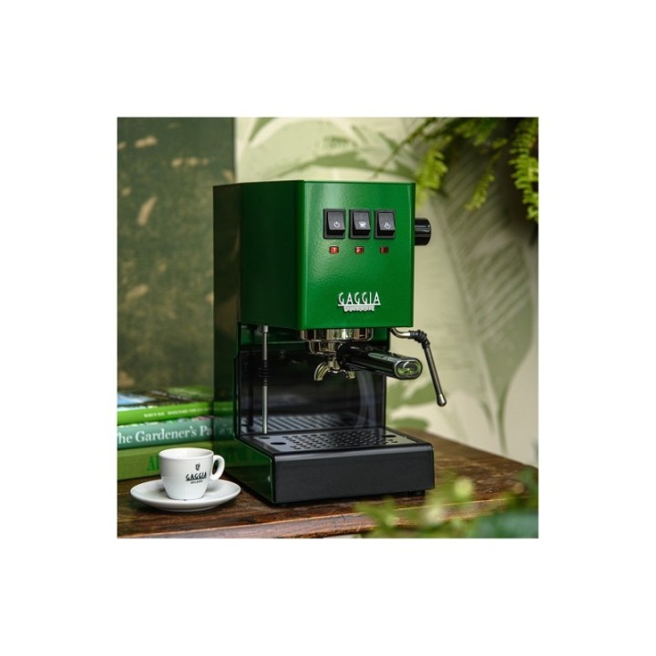 Gaggia Classic E24 Jungle Green Espressomaskin inkl. baristautrustning