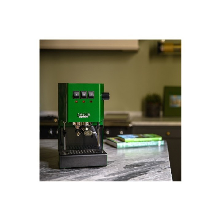 Gaggia Classic E24 Jungle Green Espressomaskin inkl. baristautrustning