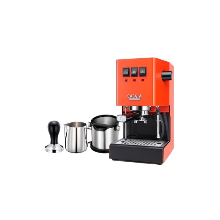 Gaggia Classic E24 Lobster Red Espressomaskin Inkl. Baristautrustning