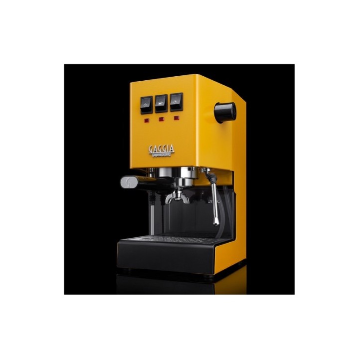Gaggia Classic E24 Sunshine Yellow espressomaskin inkl. Eureka Mignon Perfetto & baristautrustning