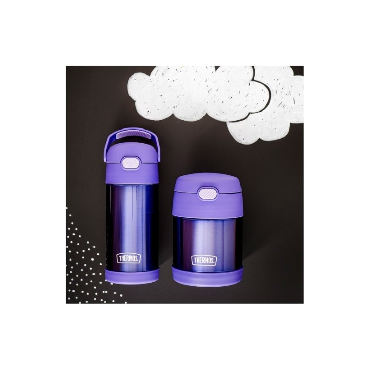 Thermos Funtainer Drickflaska med sugrör 355 ml Violett