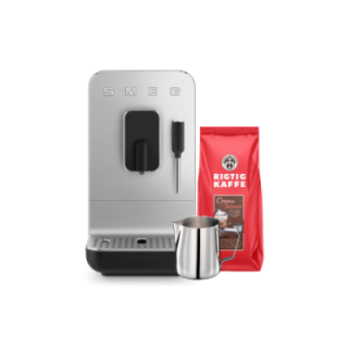 Smeg BCC12BLMEU Svart Inkl. Mjölkkanna 0,35L & Crema Intenso 1kg
