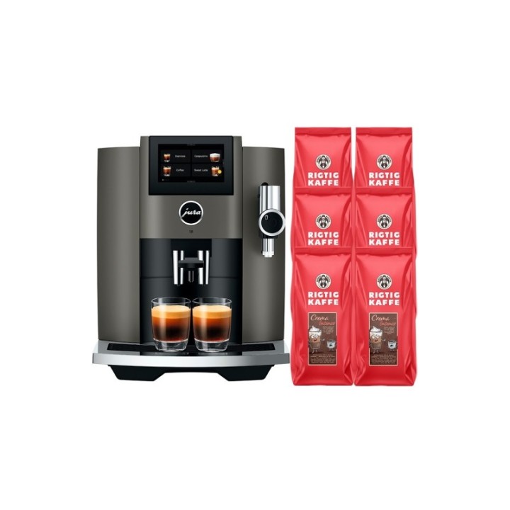 Jura S8 (EB) Inkl. Startpaket DK-språk & 6 kg Crema Intenso kaffebönor
