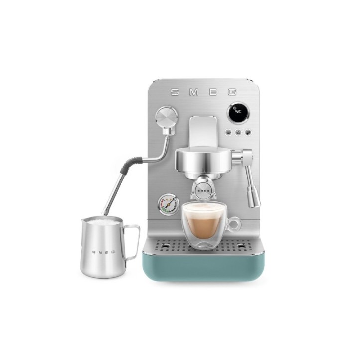 Smeg EMC02EGMEU Minipro Semiautomatisk Espressomaskin Smaragdgrön