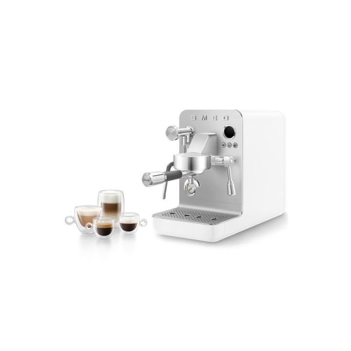 Smeg EMC02WHMEU Minipro Semiautomatisk Espressomaskin Vit