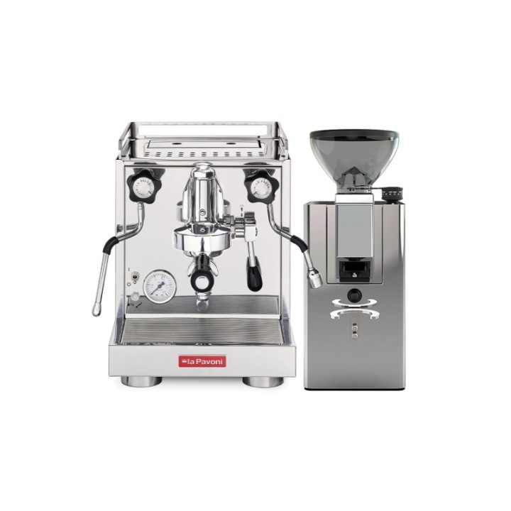 La Pavoni New Cellini Classic LPSCCS01EU Inkl. New Kube Chrome espressokvarn