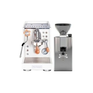 La Pavoni Mini Cellini LPSMCW01EU inkl. La Pavoni New Kube espressokvarn