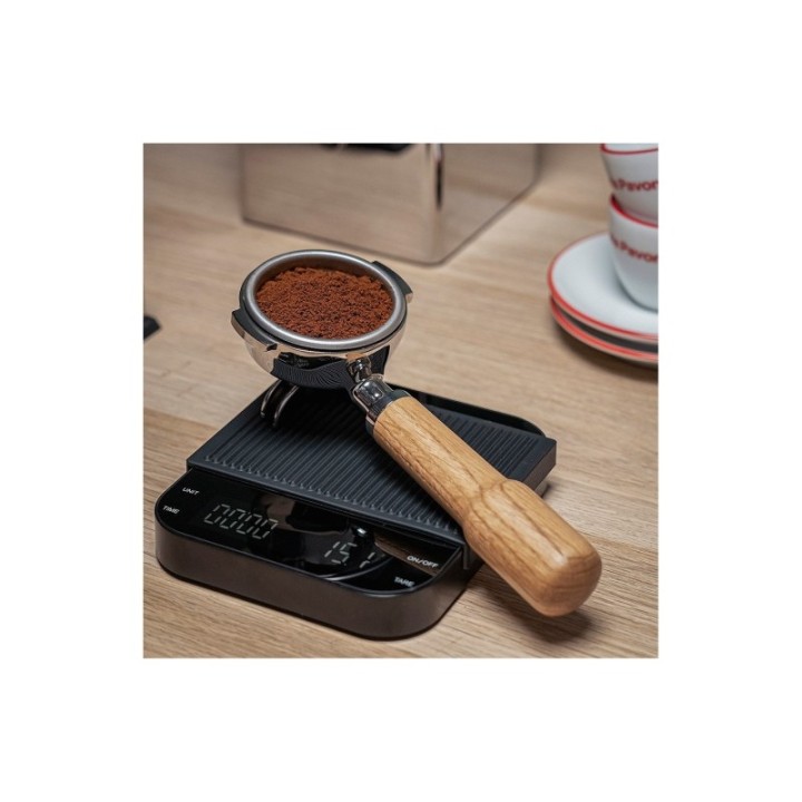 La Pavoni Portafilter med dubbelpip inkl. handtag för La Pavoni i ekträ