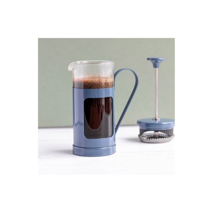 La Cafetière Monaco 3-kopps stempelkanna marinblå