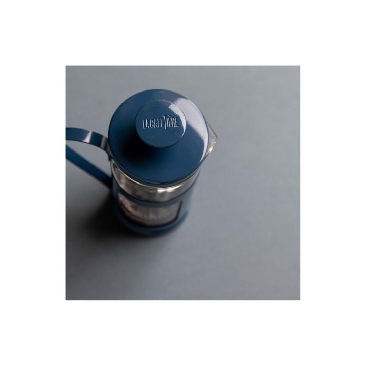 La Cafetière Monaco 3-kopps stempelkanna marinblå