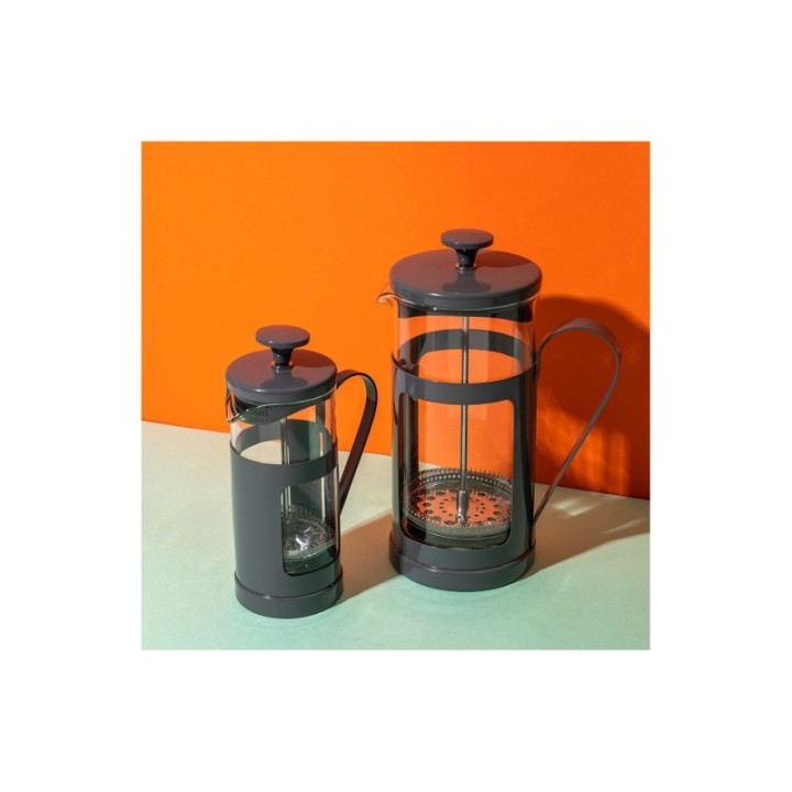 La Cafetière Monaco 3-kopps stempelkanna grå