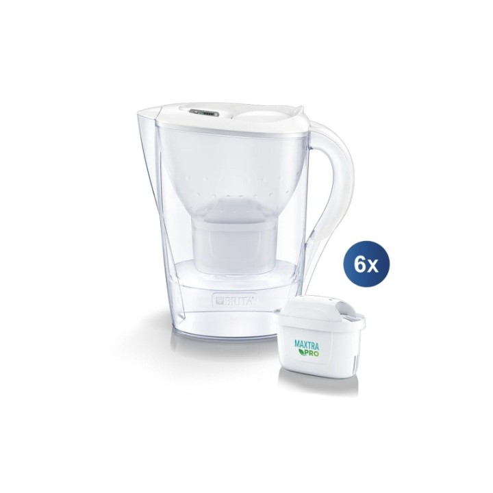BRITA Marella 2,4L Vit Inkl. 6 st Maxtra Pro Filter