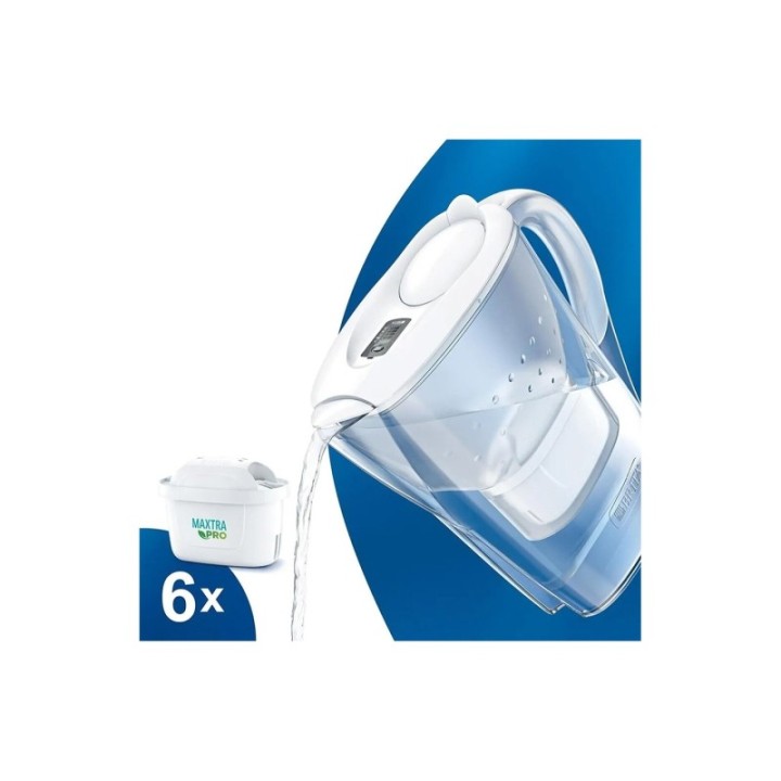 BRITA Marella 2,4L Vit Inkl. 6 st Maxtra Pro Filter
