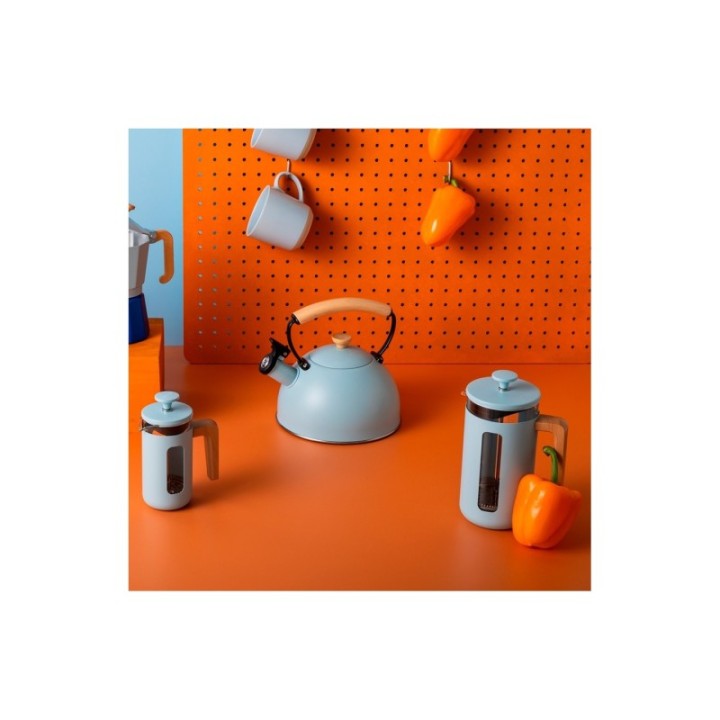 La Cafetière Pisa 8 koppar stempelkanna himmelsblå