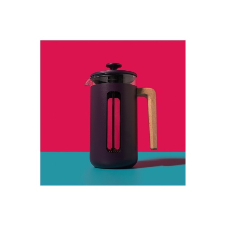 La Cafetière Pisa 8 koppar stempelkanna lila