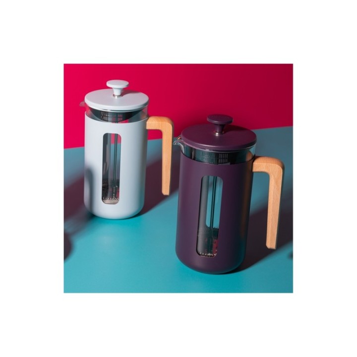 La Cafetière Pisa 8 koppar stempelkanna lila