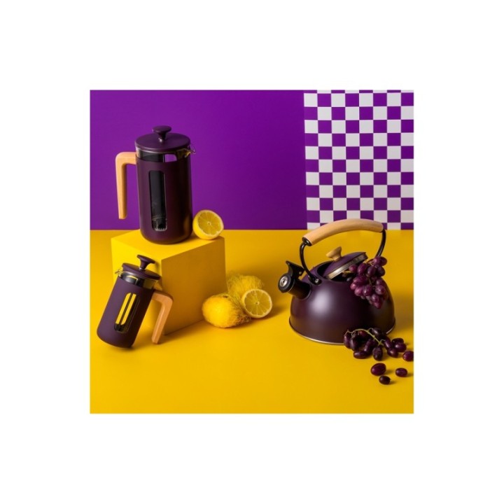 La Cafetière Pisa 8 koppar stempelkanna lila