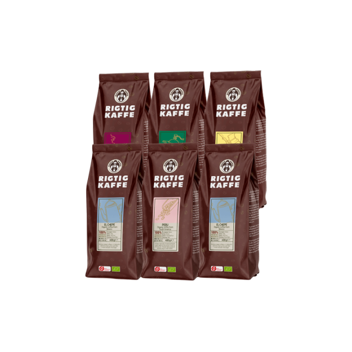 Rigtig Kaffe Ekologisk Mixpaket 2,4 kg Hela kaffebönor