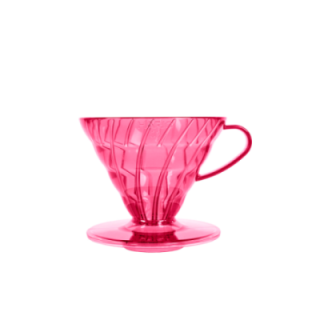 Hario V60 Dripper rosa 2 koppar. Inkl. filter