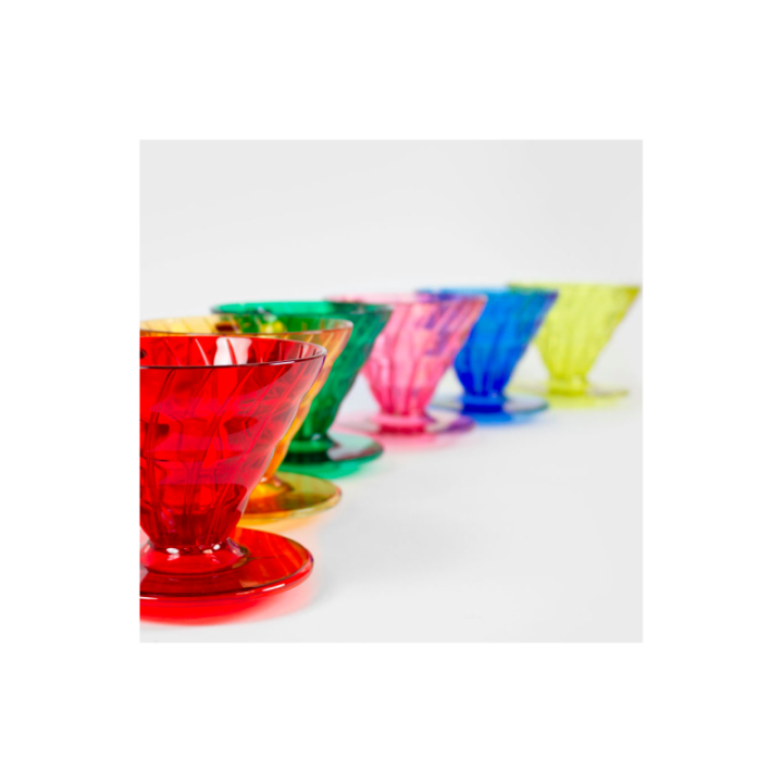 Hario V60 Dripper rosa 2 koppar. Inkl. filter