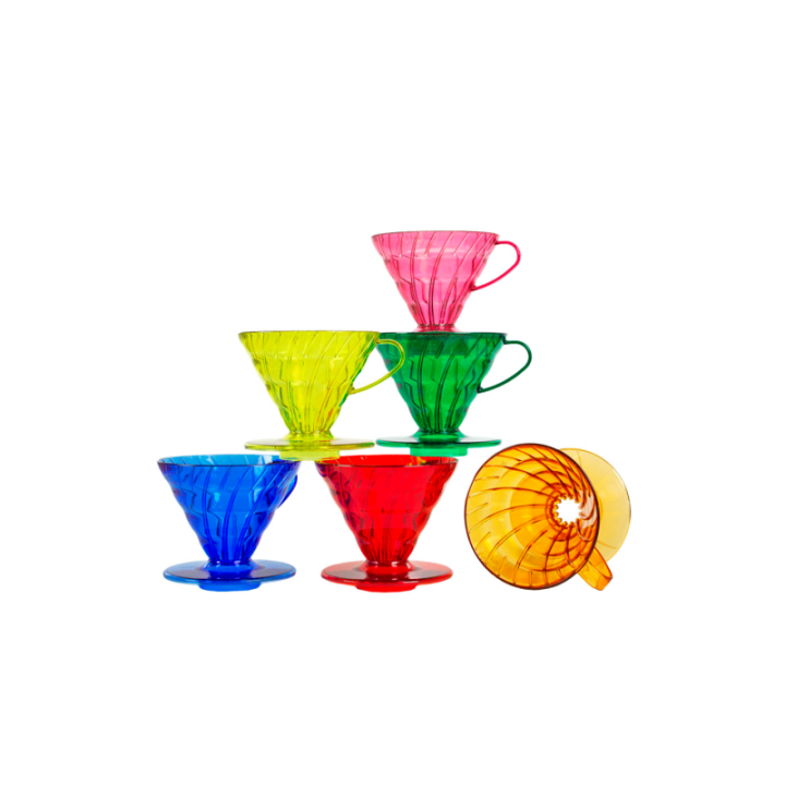 Hario V60 Dripper Gul 2 koppar. Inkl. filter