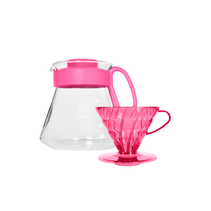 Hario V60 Filterbryggsats Rosa inkl. Range Server, Dripper & Filter