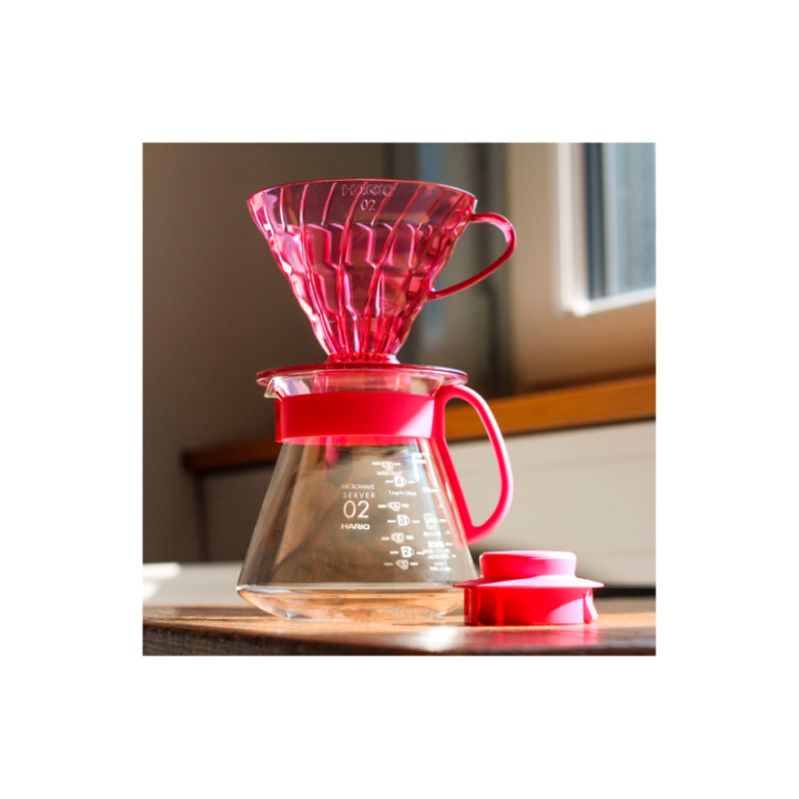 Hario V60 Filterbryggsats Rosa inkl. Range Server, Dripper & Filter