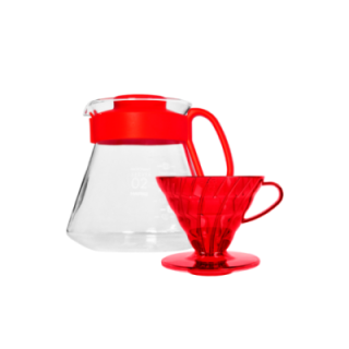 Hario V60 Filterbryggset Röd inkl. Range Server, Dripper & Filter