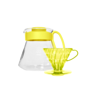 Hario V60 Filterbryggset Gul Inkl. Range Server, Dripper & Filter