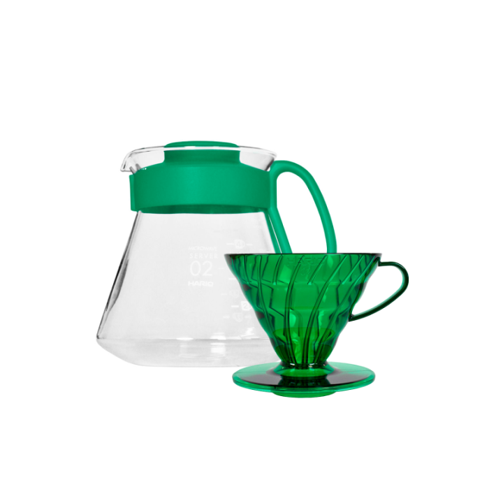 Hario V60 Filterbryggset Grön Inkl. Range Server, Dripper & Filter