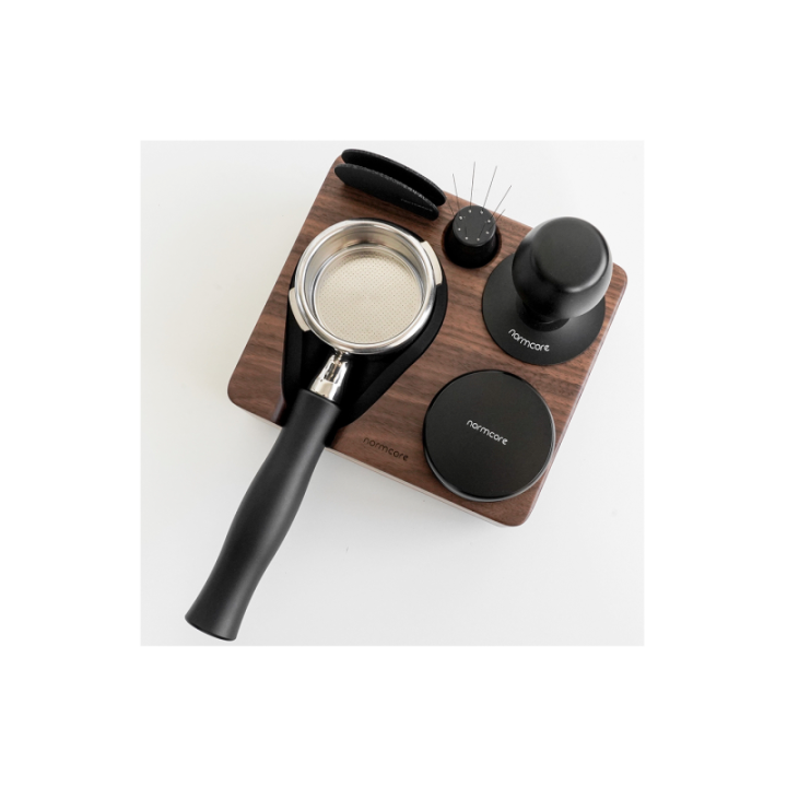 Normcore Kompakt Tamperstation Valnötsträ 58 mm