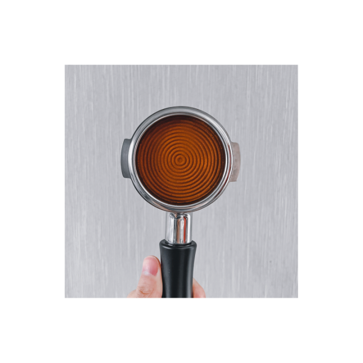 Normcore V4 Tamper med Fjäder & Räfflor 58 mm Svart