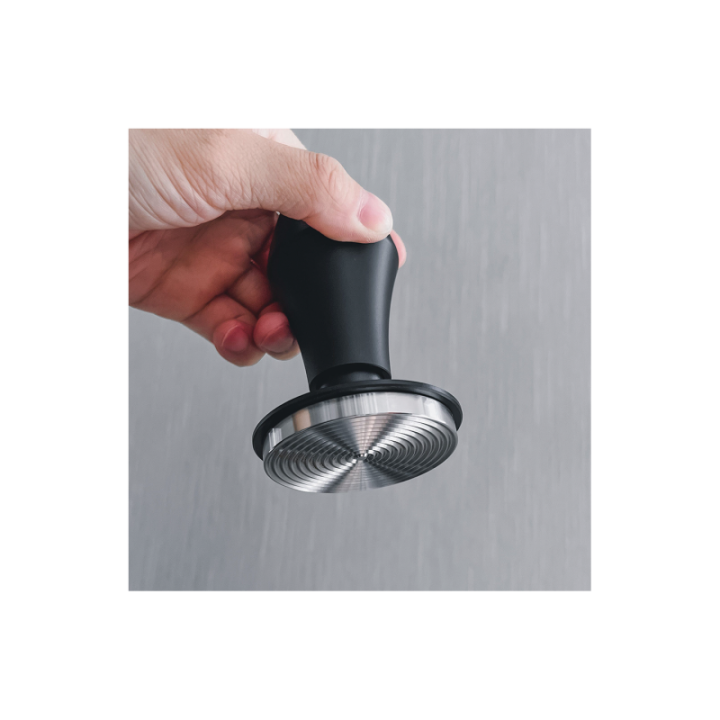 Normcore V4 Tamper med Fjäder & Räfflor 58 mm Svart