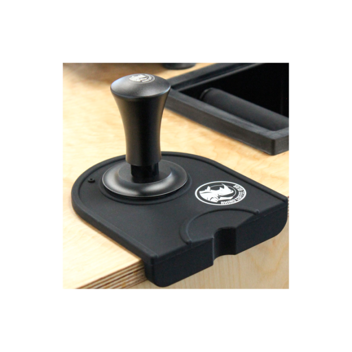 Rhino Classic Portafilter Tampermatta med kant Svart