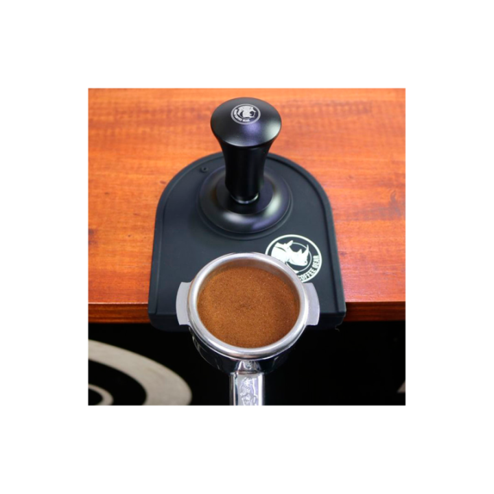 Rhino Classic Portafilter Tampermatta med kant Svart