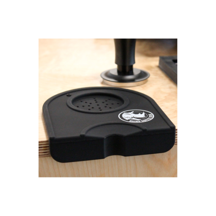 Rhino Classic Portafilter Tampermatta med kant Svart