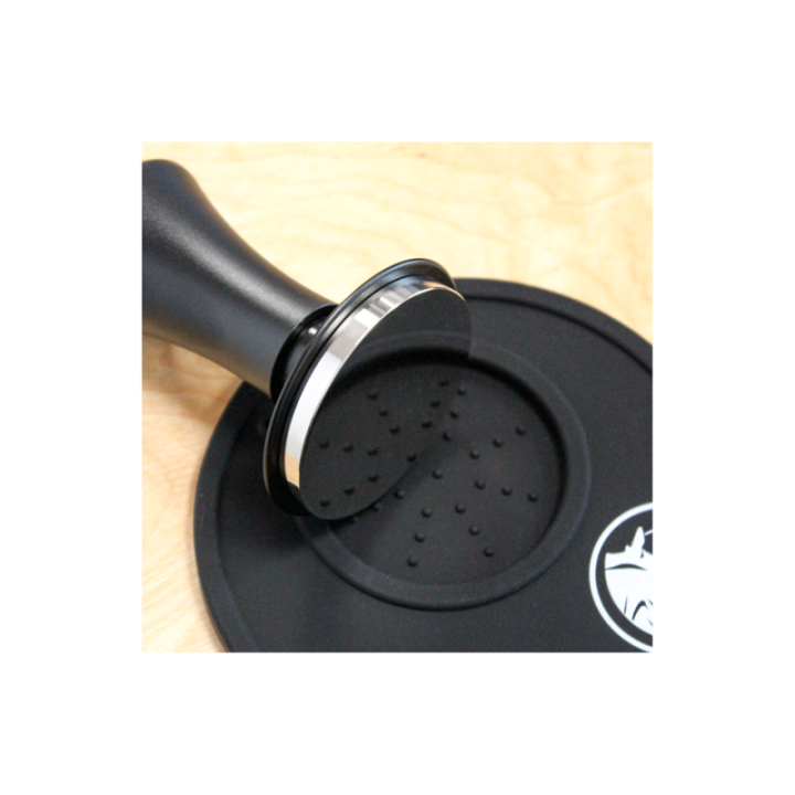 Rhino Classic Portafilter Tampermatta med kant Svart