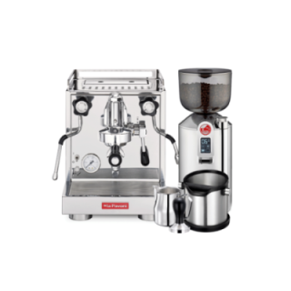 La Pavoni New Cellini Classic Inkl. Espressokvarn, Baristautrustning & 4 st Cappuccinokoppar