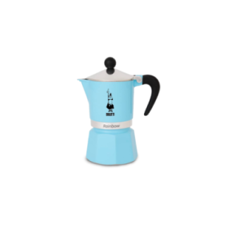 Bialetti Primavera Rainbow 1-kopps espressokanna ljusblå
