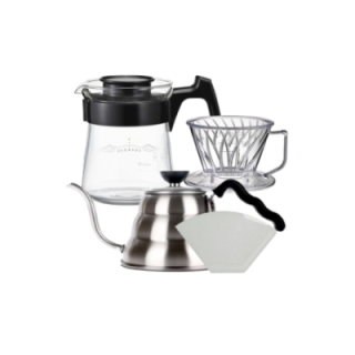 Hario Pegasus 01 serveringskanna inkl. pappersfilter 01, dripper 01 & V60-kanna