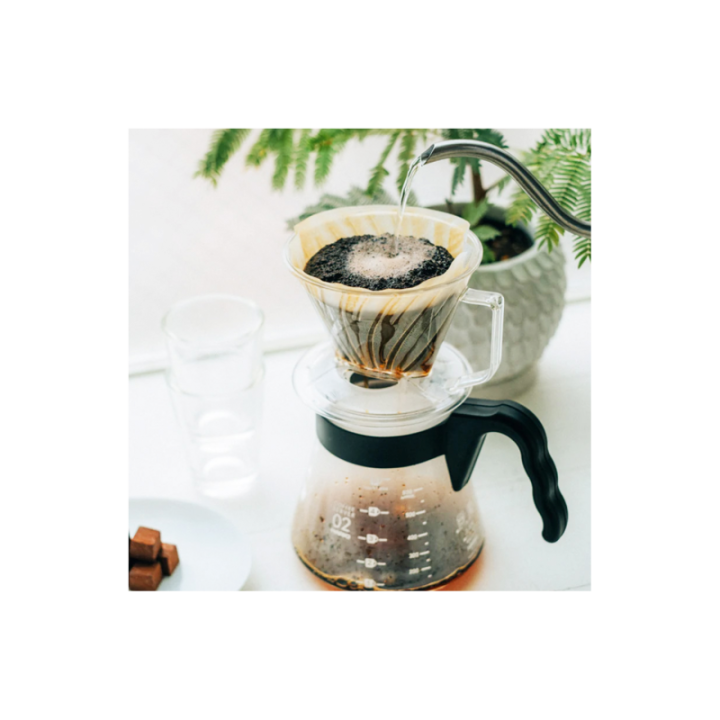 Hario Pegasus 01 serveringskanna inkl. pappersfilter 01, dripper 01 & V60-kanna