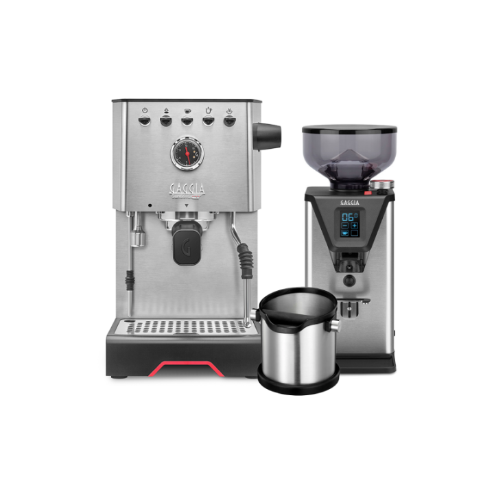 Gaggia Classic GT inkl. MDF 55 Espressokvarn & House of Barista Knockbox
