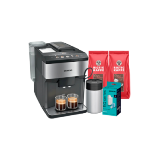 Siemens TP517R03 EQ500 Inkl. Mjölkbehållare, Skötselpaket & 2 kg Crema Intenso