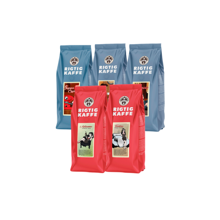 Rigtig Kaffe Mixpaket 2,5 kg Hela kaffebönor