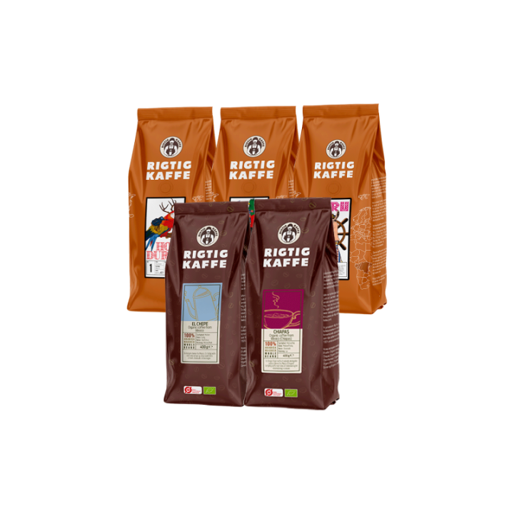 Rigtig Kaffe Mixpaket 2 kg Hela kaffebönor