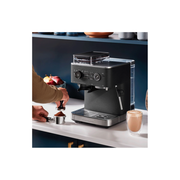 KitchenAid Semiautomatisk Espressomaskin Inkl. Kvarn Cast Iron Black