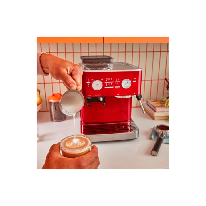 KitchenAid Semiautomatisk Espressomaskin Inkl. Kvarn Röd