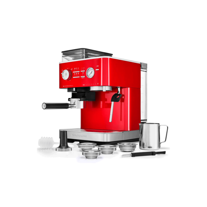 KitchenAid Semiautomatisk Espressomaskin Inkl. Kvarn Röd